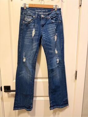 Cowgirl Tuff Women's Distressed Bootcut Jeans